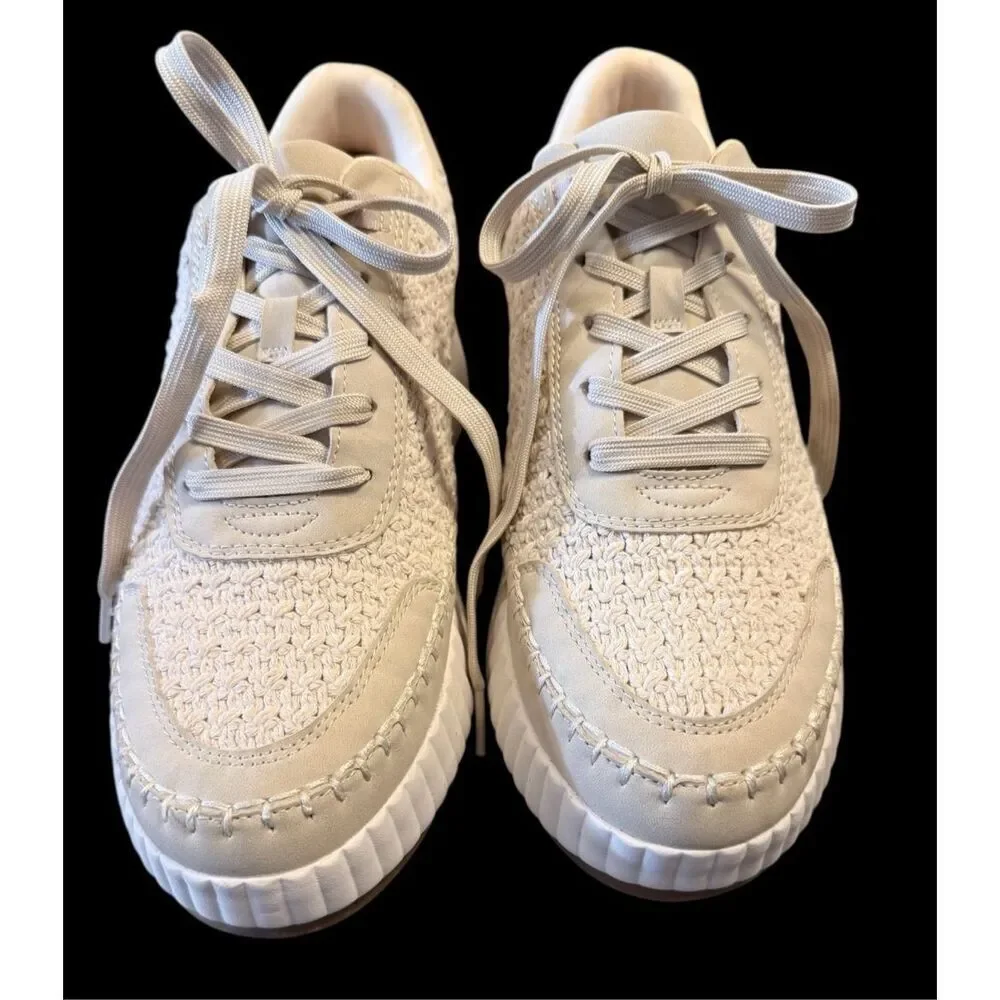 Dolce Vita Dolen Platform Sneakers Textured Knit Upper 9.5 Chunky